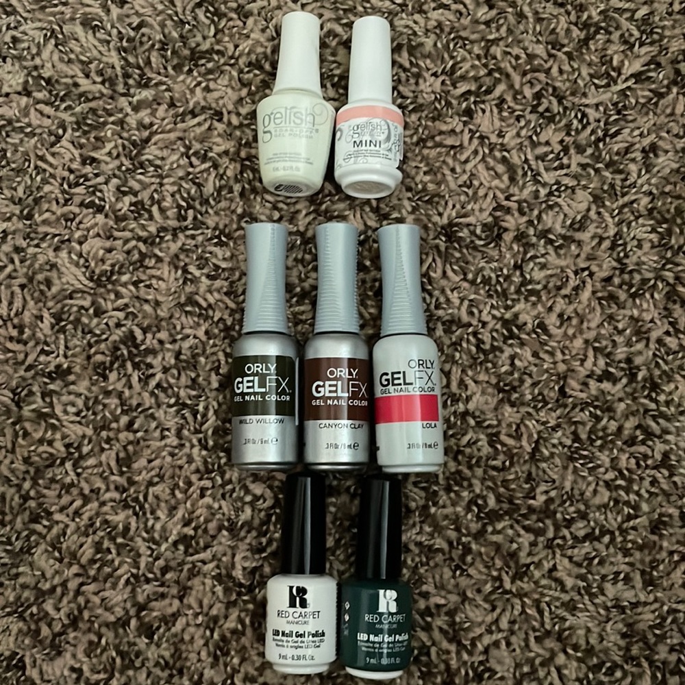 Gel polish bundle- Gelish, Orly, Red Carpet